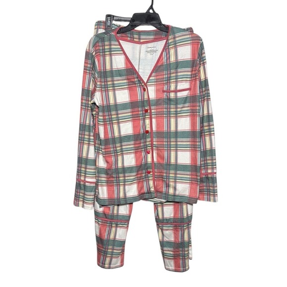 Summersalt Plaid Long Sleeve Pajama Set Size Small Soft Cozy - Picture 2 of 8